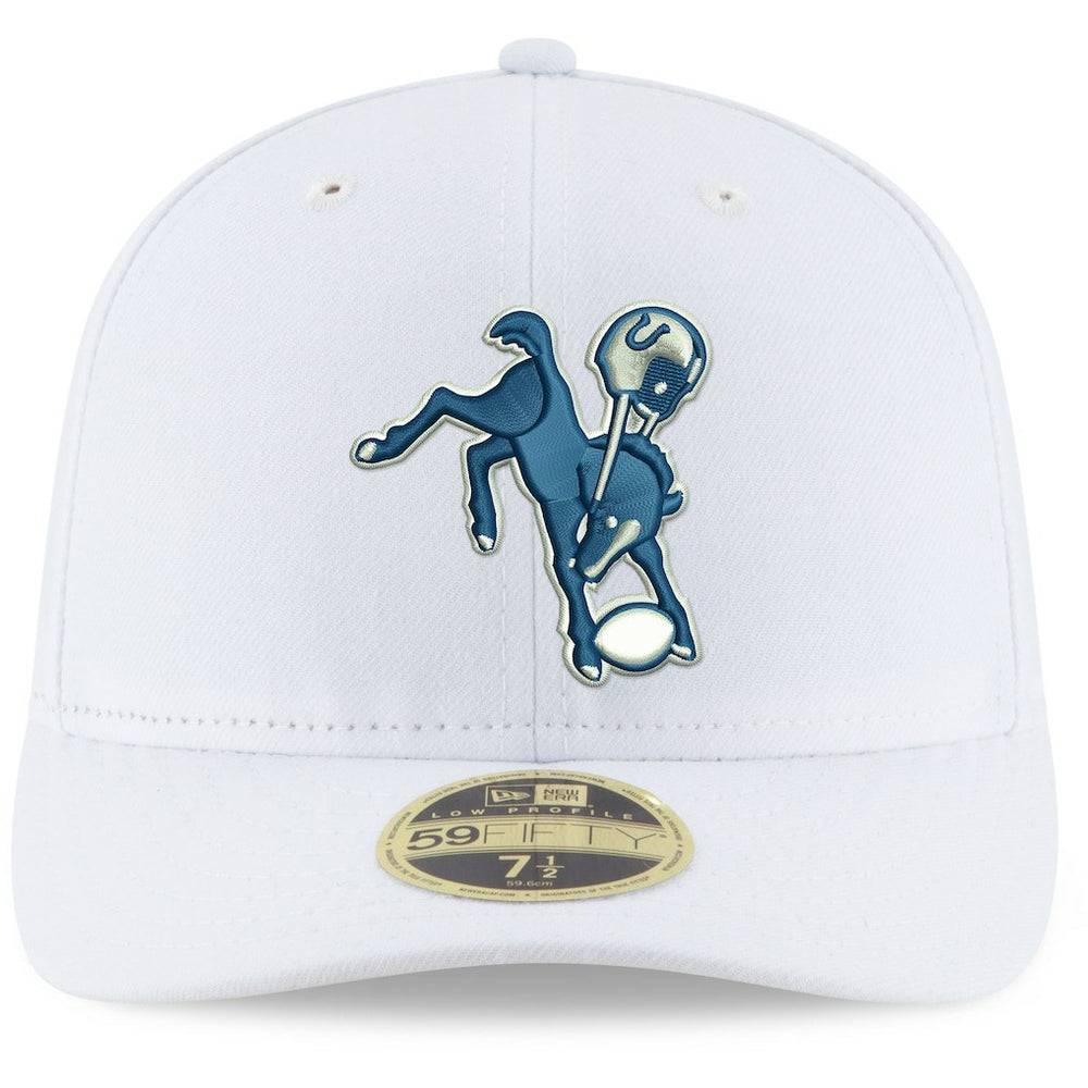Indianapolis Colts New Era Omaha Low Profile 59FIFTY Fitted Hat - White on sale