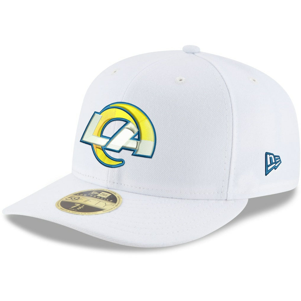 Los Angeles Rams New Era Omaha Low Profile 59FIFTY Fitted Hat - White on sale