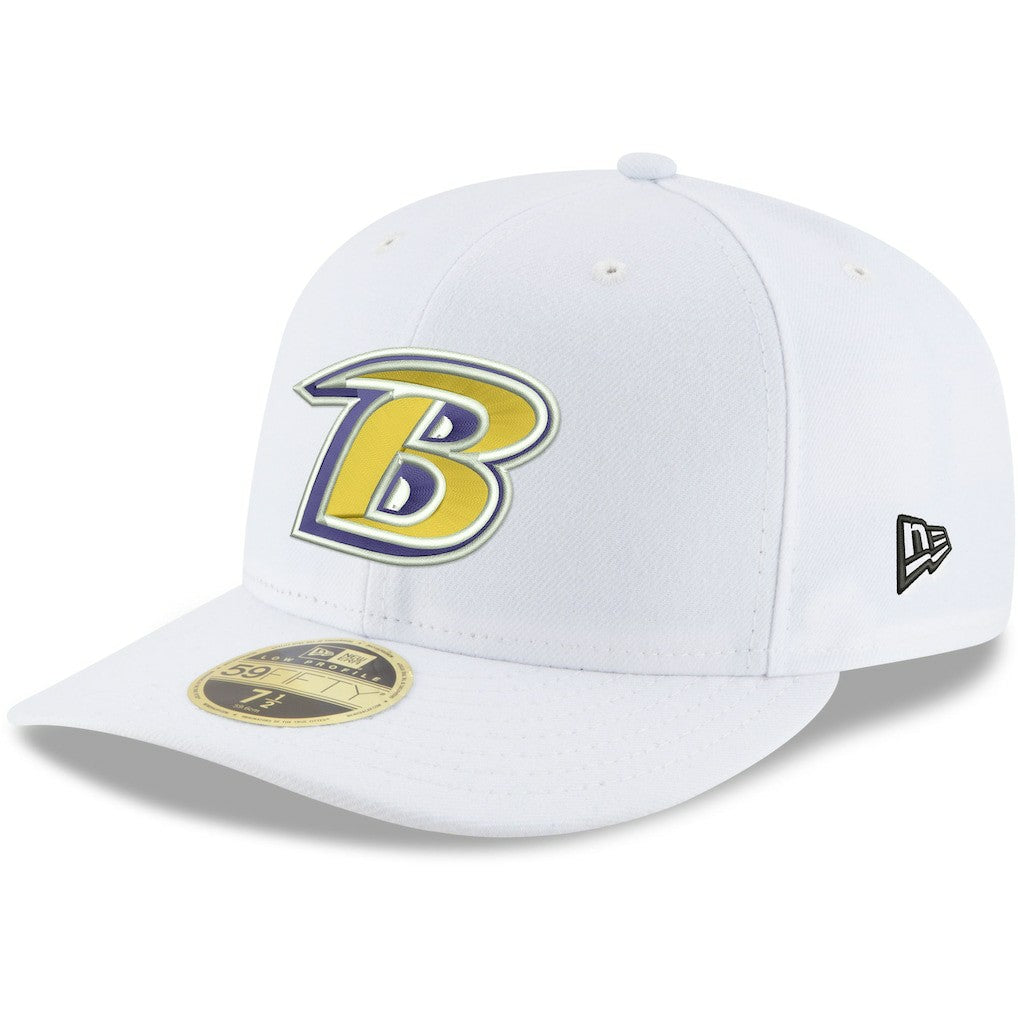 Baltimore Ravens New Era Omaha Low Profile 59FIFTY Fitted Hat - White cheap