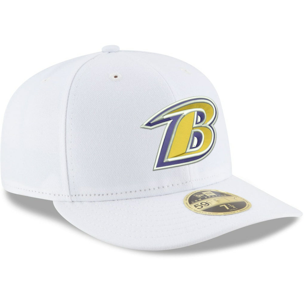Baltimore Ravens New Era Omaha Low Profile 59FIFTY Fitted Hat - White cheap