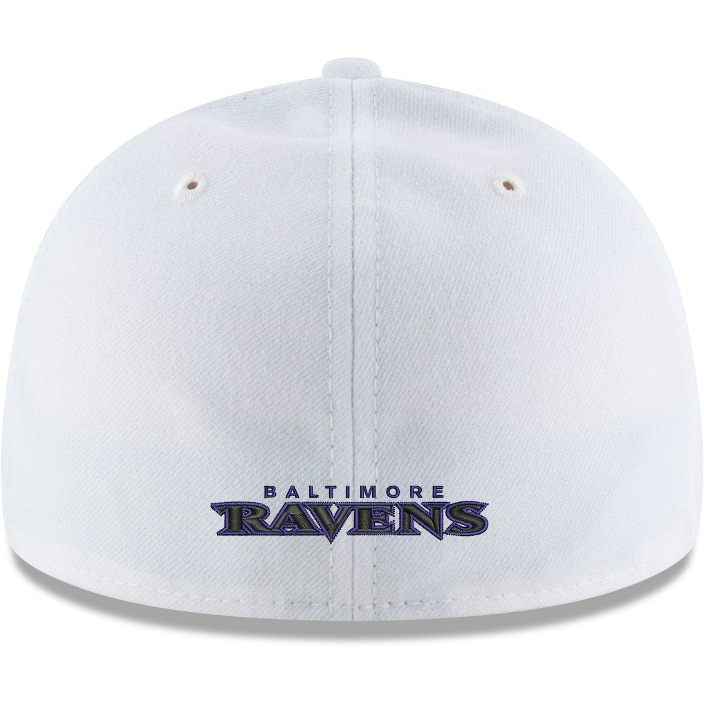Baltimore Ravens New Era Omaha Low Profile 59FIFTY Fitted Hat - White cheap