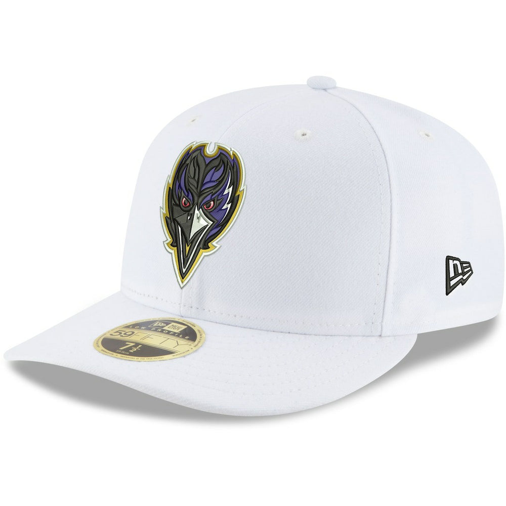 Baltimore Ravens New Era Omaha Low Profile 59FIFTY Fitted Hat - White cheap