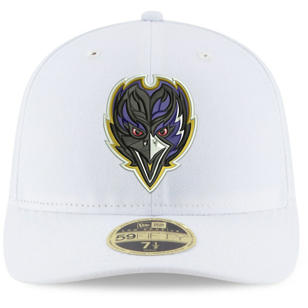Baltimore Ravens New Era Omaha Low Profile 59FIFTY Fitted Hat - White cheap