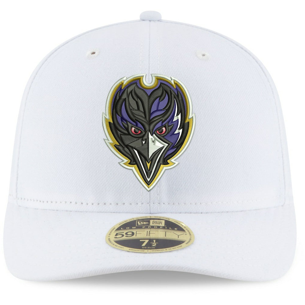 Baltimore Ravens New Era Omaha Low Profile 59FIFTY Fitted Hat - White cheap