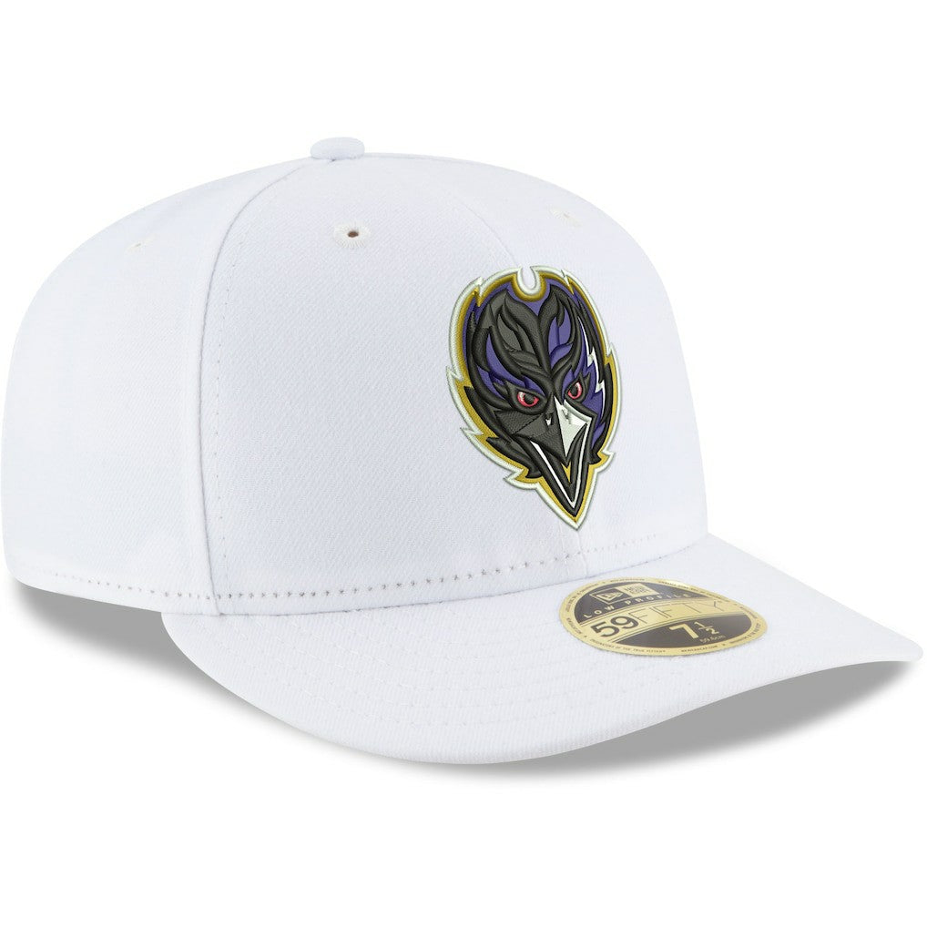 Baltimore Ravens New Era Omaha Low Profile 59FIFTY Fitted Hat - White cheap