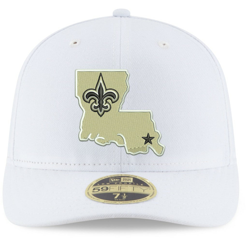 New Orleans Saints New Era Omaha Low Profile 59FIFTY Fitted Hat - White on sale