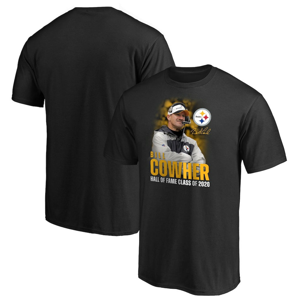Bill Cowher Pittsburgh Steelers 2020 Pro Football Hall of Fame Inductee Coach Graphic T-Shirt - Black online