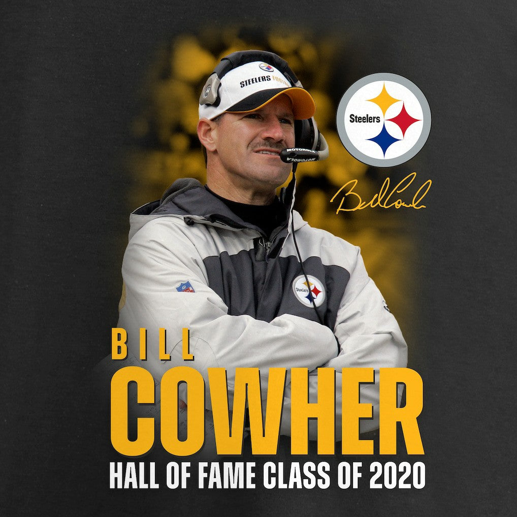 Bill Cowher Pittsburgh Steelers 2020 Pro Football Hall of Fame Inductee Coach Graphic T-Shirt - Black online