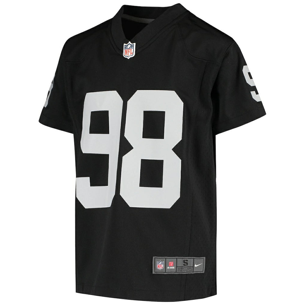 Maxx Crosby Las Vegas Raiders Youth Game Jersey - Black | Nike on sale