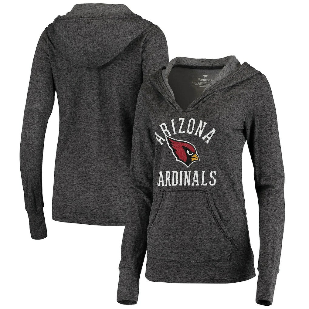 Arizona Cardinals Women's Doubleface Slub Pullover Hoodie - Black discount