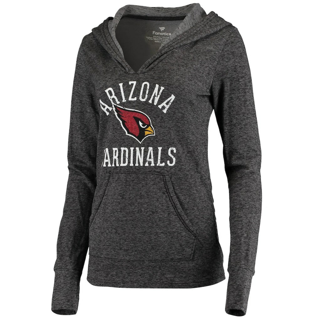 Arizona Cardinals Women's Doubleface Slub Pullover Hoodie - Black discount