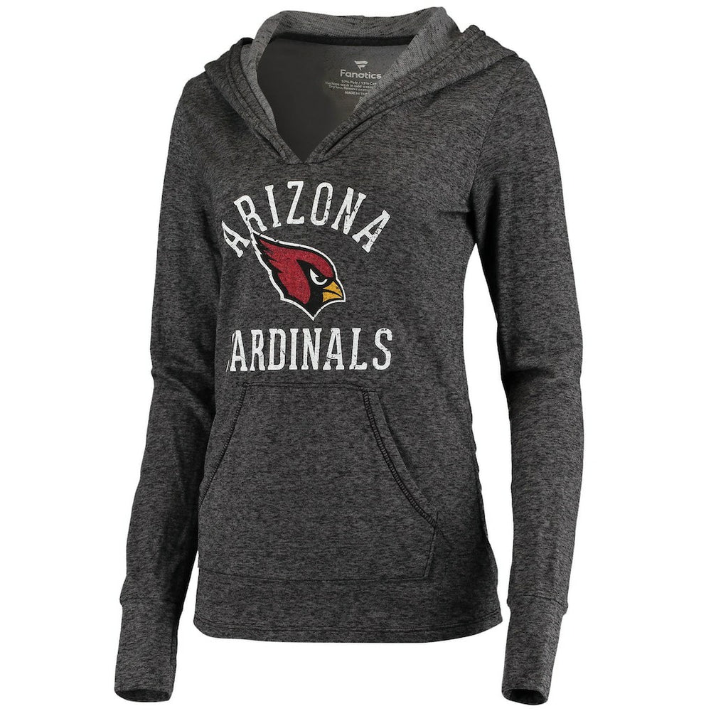 Arizona Cardinals Women's Doubleface Slub Pullover Hoodie - Black discount