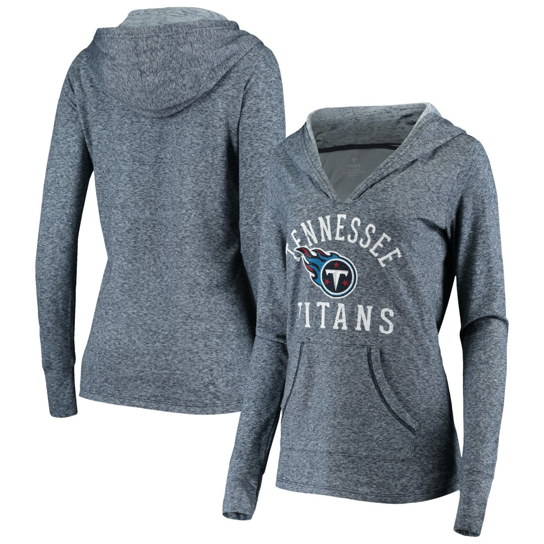 Tennessee Titans Women's Doubleface Slub Pullover Hoodie - Heather Navy for sale