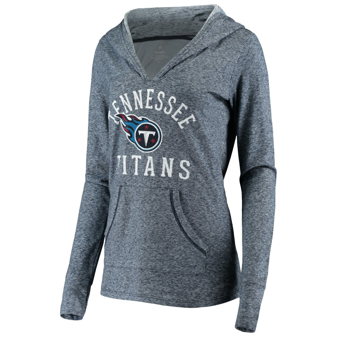 Tennessee Titans Women's Doubleface Slub Pullover Hoodie - Heather Navy for sale