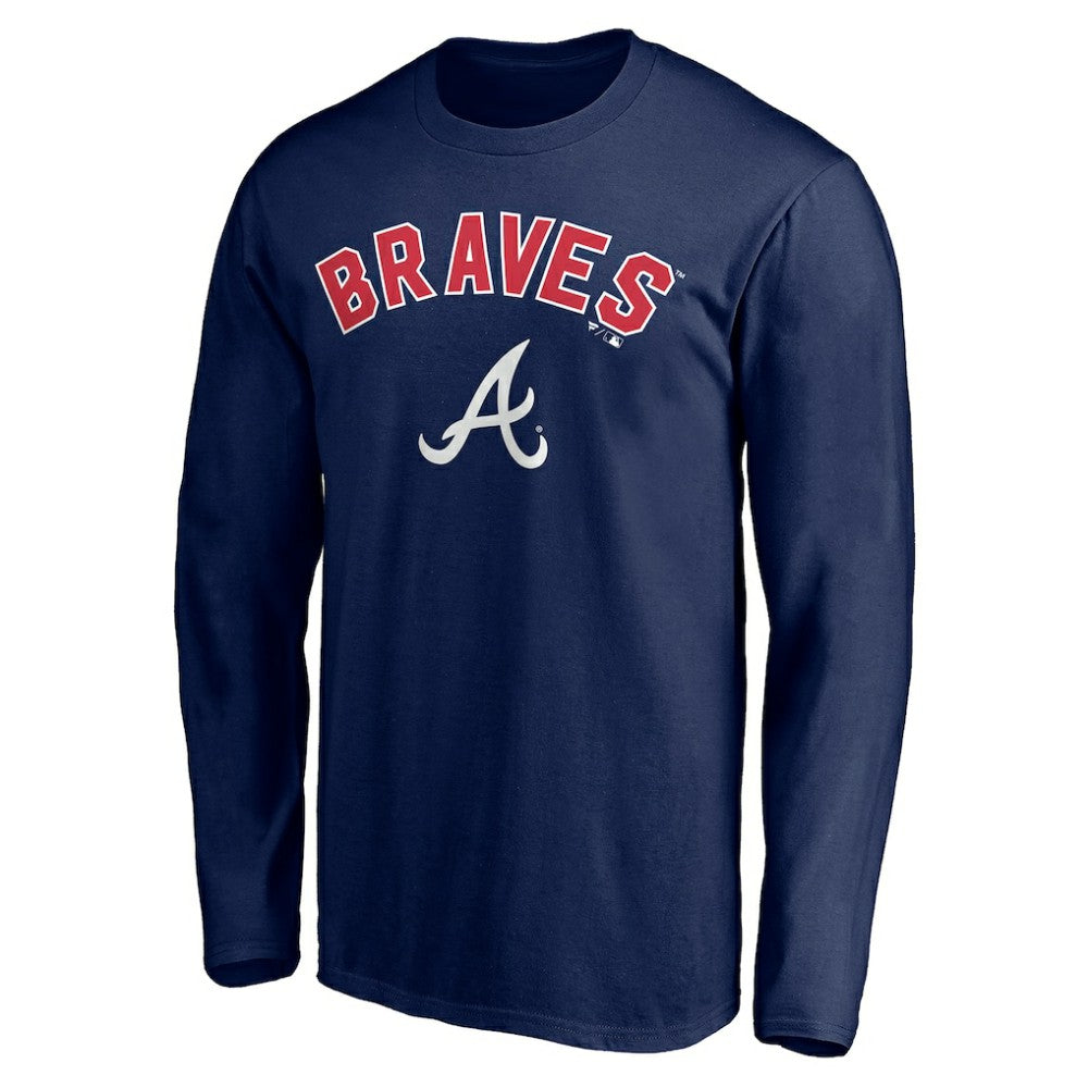 Atlanta Braves Personalized Winning Streak Name & Number Long Sleeve T-Shirt - Navy