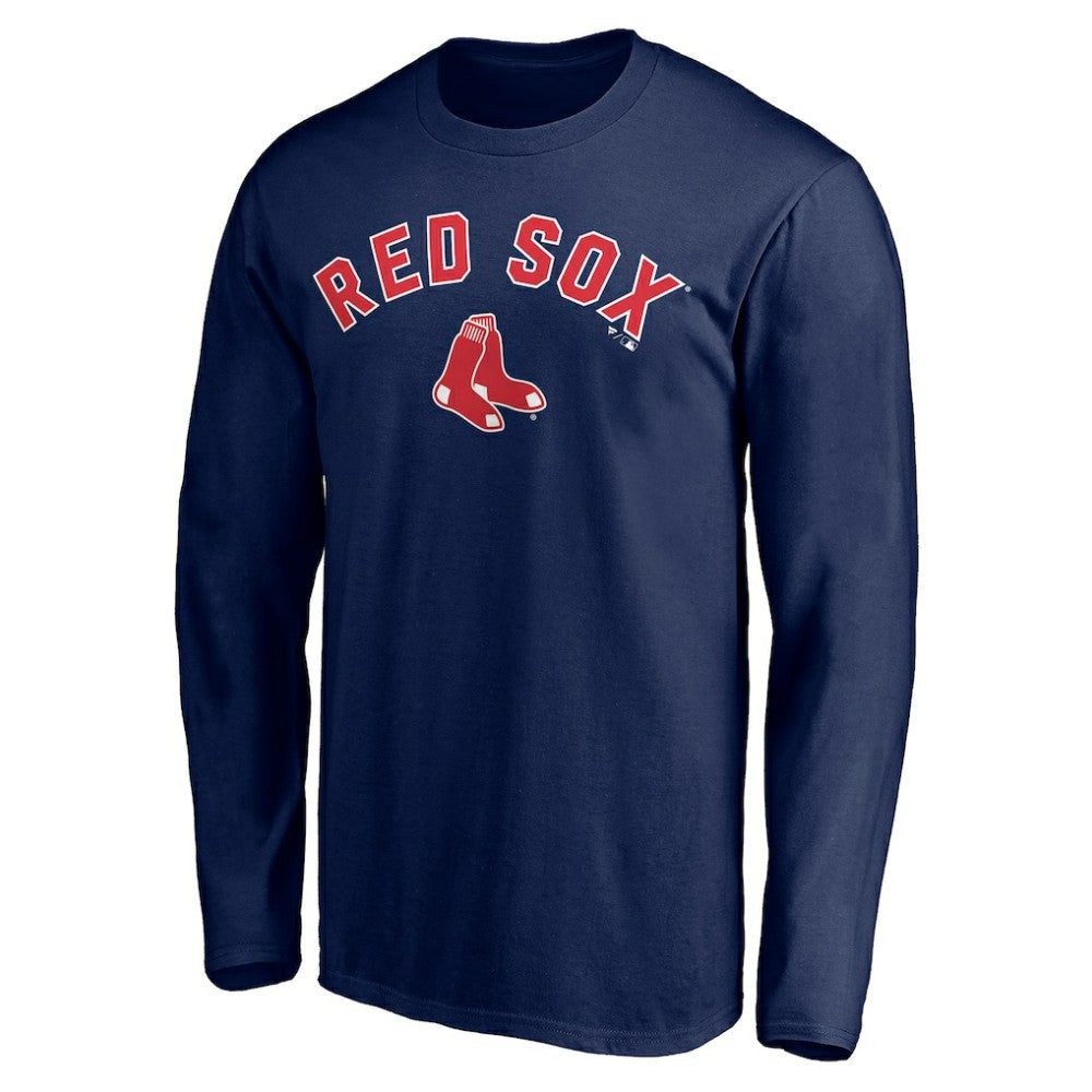 Boston Red Sox Personalized Winning Streak Name & Number Long Sleeve T-Shirt - Navy