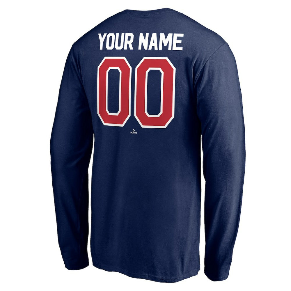 Boston Red Sox Personalized Winning Streak Name & Number Long Sleeve T-Shirt - Navy