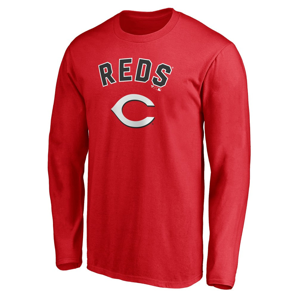 Cincinnati Reds Personalized Winning Streak Name & Number Long Sleeve T-Shirt - Red