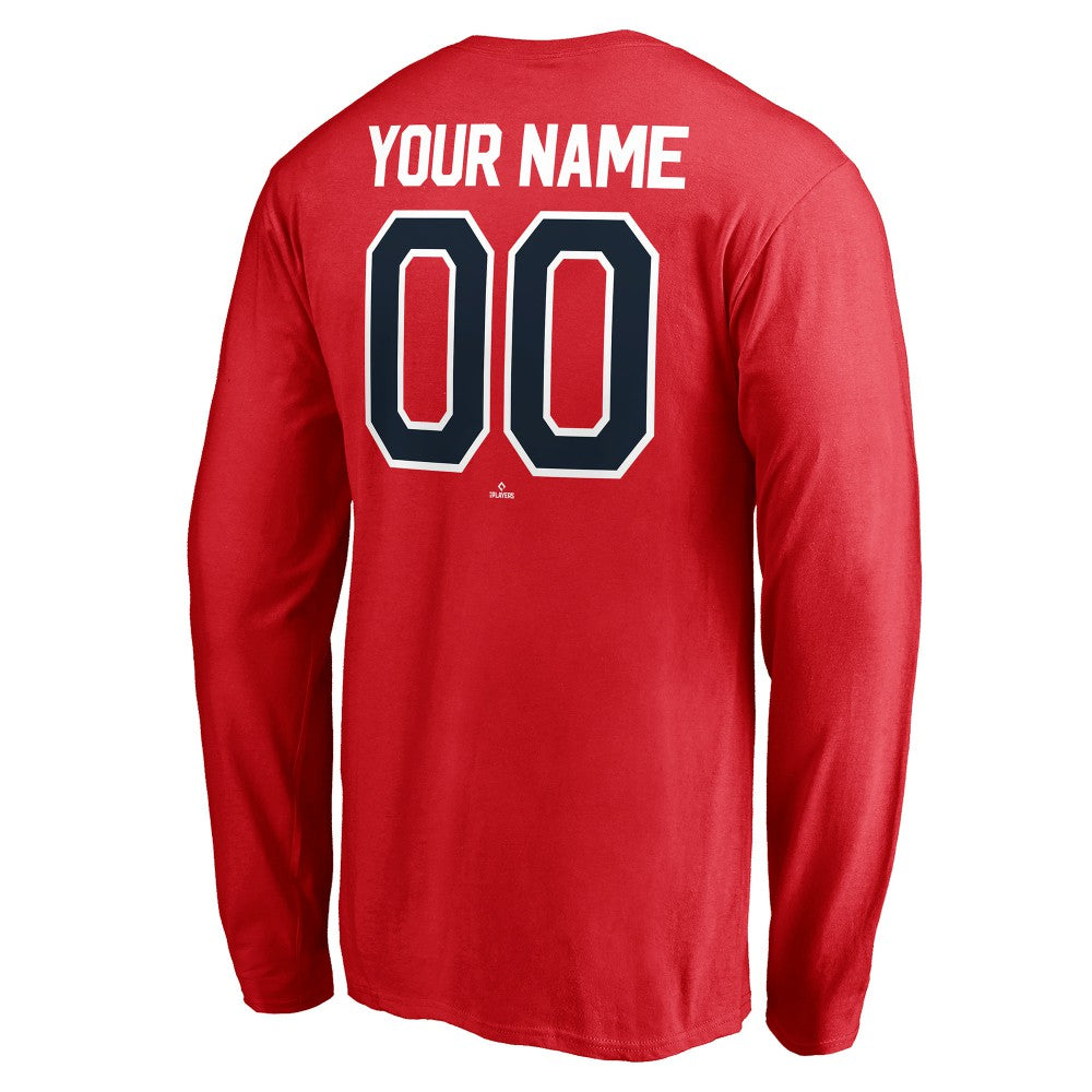 Los Angeles Angels Personalized Winning Streak Name & Number Long Sleeve T-Shirt - Red