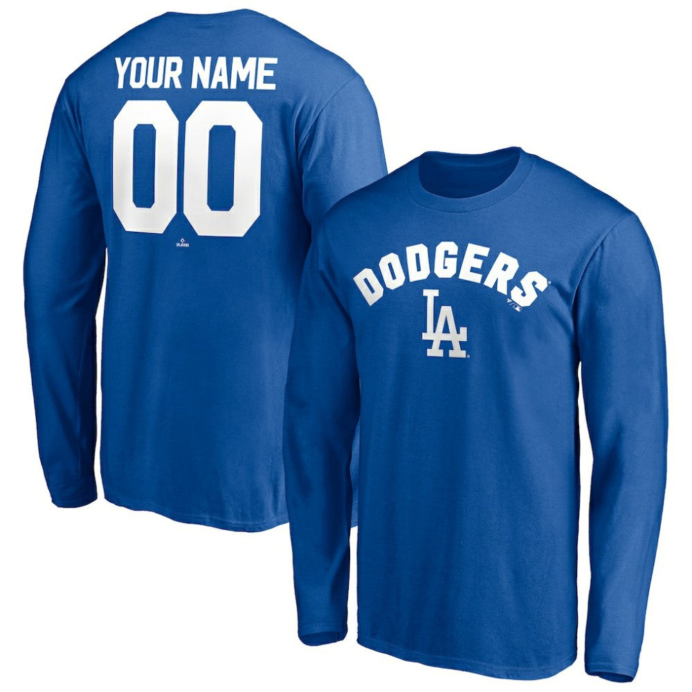Los Angeles Dodgers Personalized Winning Streak Name & Number Long Sleeve T-Shirt - Royal