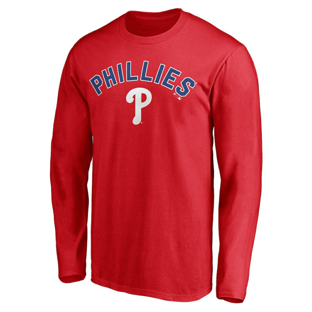 Philadelphia Phillies Personalized Winning Streak Name & Number Long Sleeve T-Shirt - Red