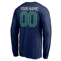 Seattle Mariners Personalized Winning Streak Name & Number Long Sleeve T-Shirt - Navy