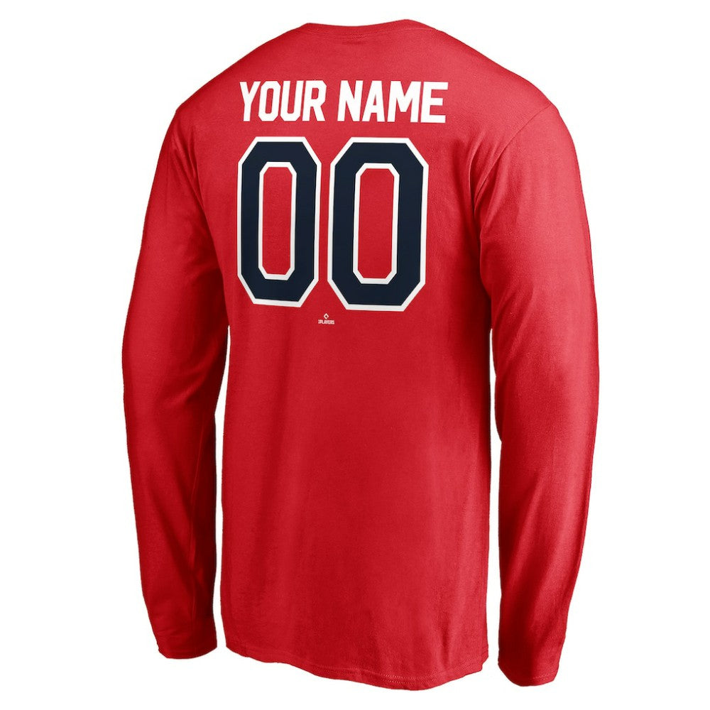 Washington Nationals Personalized Winning Streak Name & Number Long Sleeve T-Shirt - Red