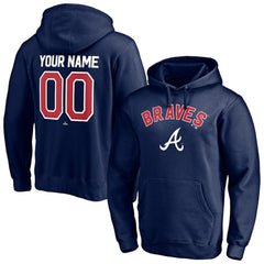 Atlanta Braves Personalized Winning Streak Name & Number Pullover Hoodie - Navy