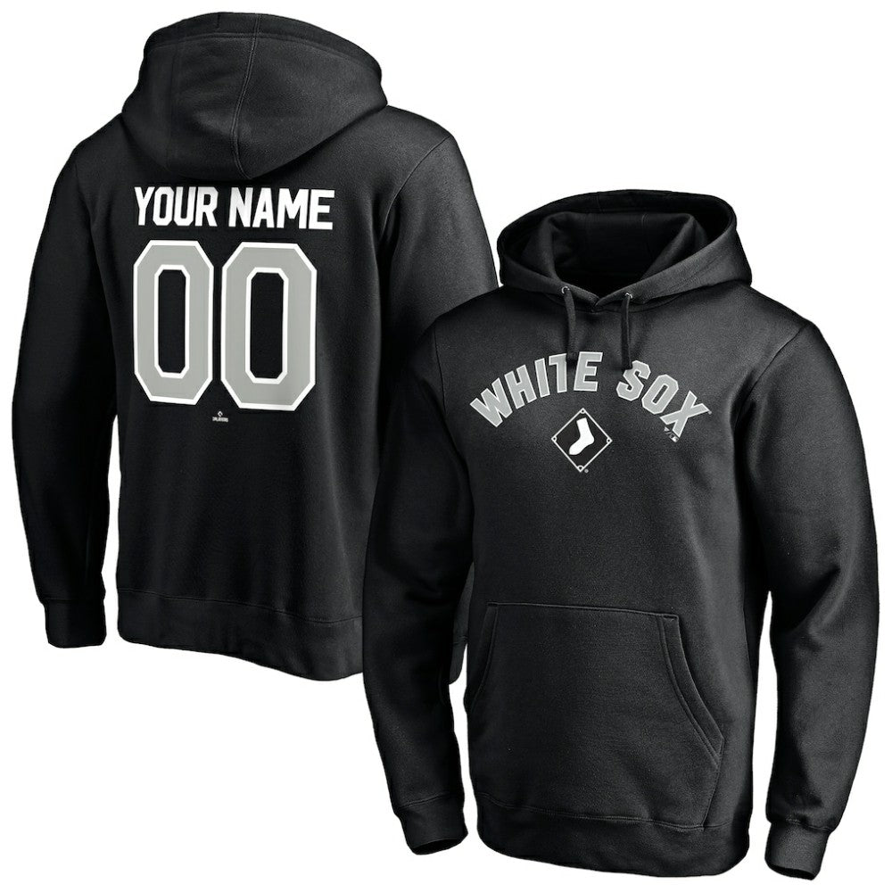 Chicago White Sox Personalized Winning Streak Name & Number Pullover Hoodie - Black