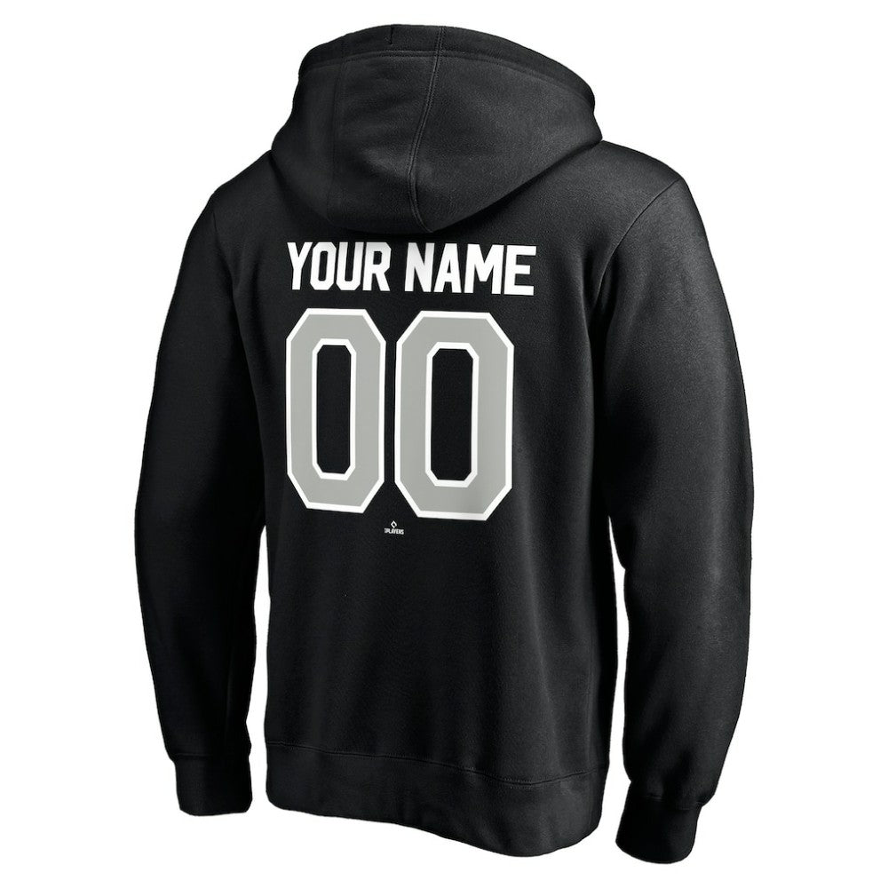 Chicago White Sox Personalized Winning Streak Name & Number Pullover Hoodie - Black