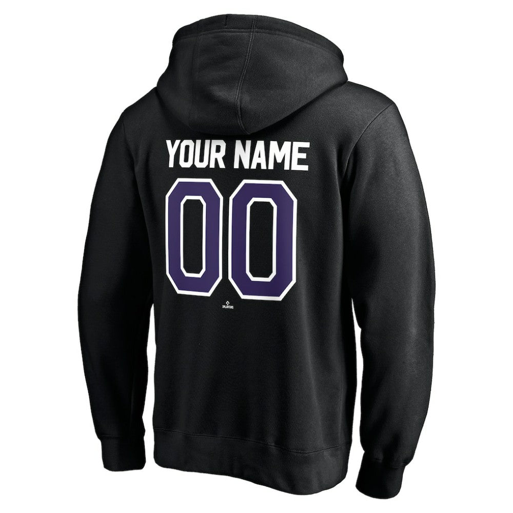 Colorado Rockies Personalized Winning Streak Name & Number Pullover Hoodie - Black