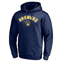 Milwaukee Brewers Personalized Winning Streak Name & Number Pullover Hoodie - Navy