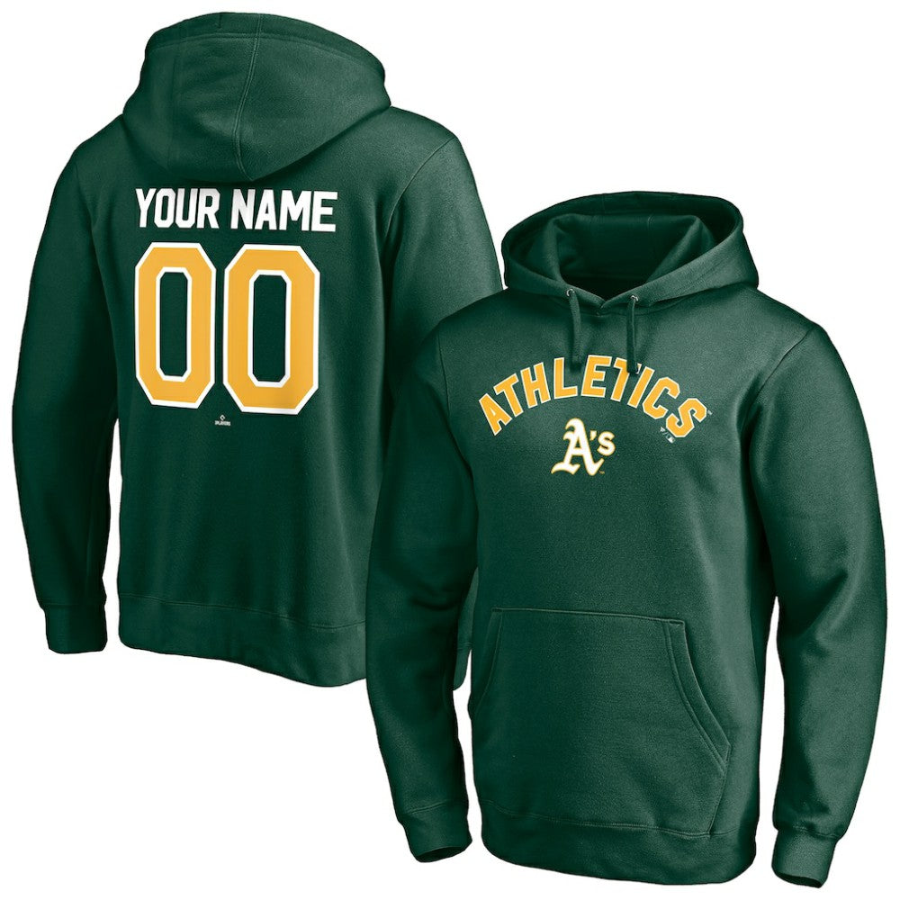 Athletics Personalized Winning Streak Name & Number Pullover Hoodie - Green