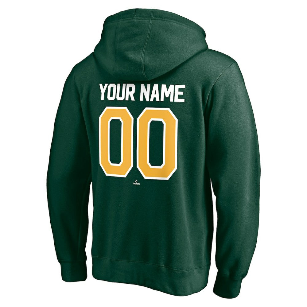 Athletics Personalized Winning Streak Name & Number Pullover Hoodie - Green