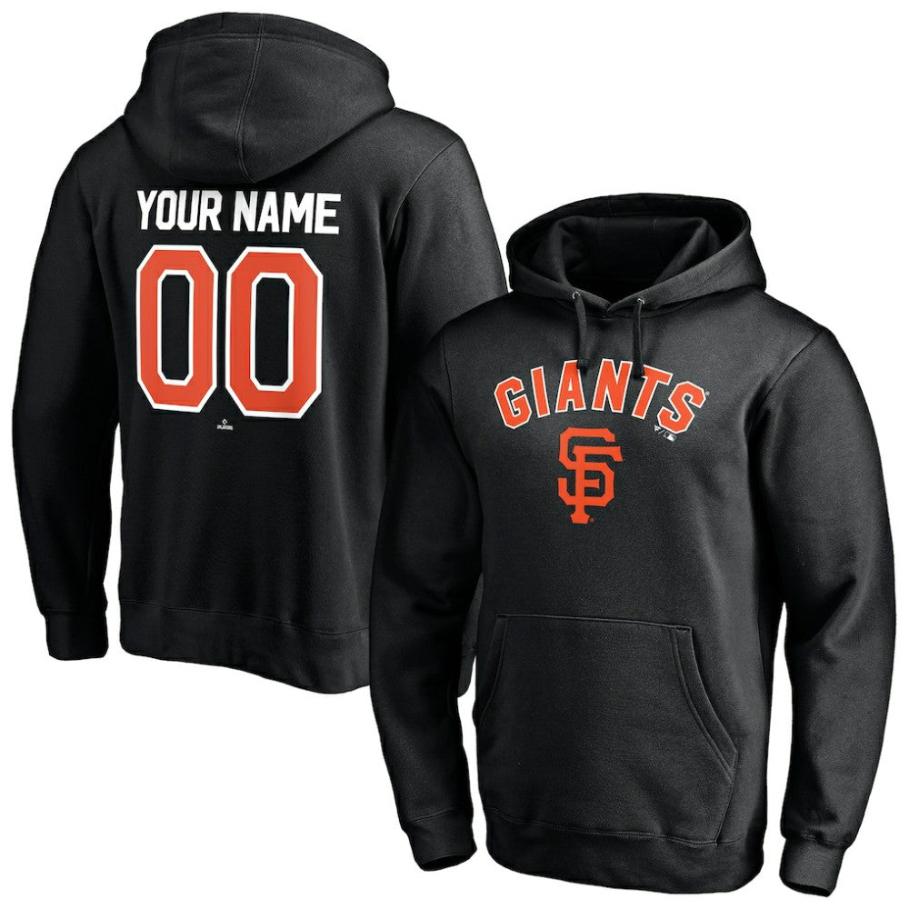 San Francisco Giants Personalized Winning Streak Name & Number Pullover Hoodie - Black