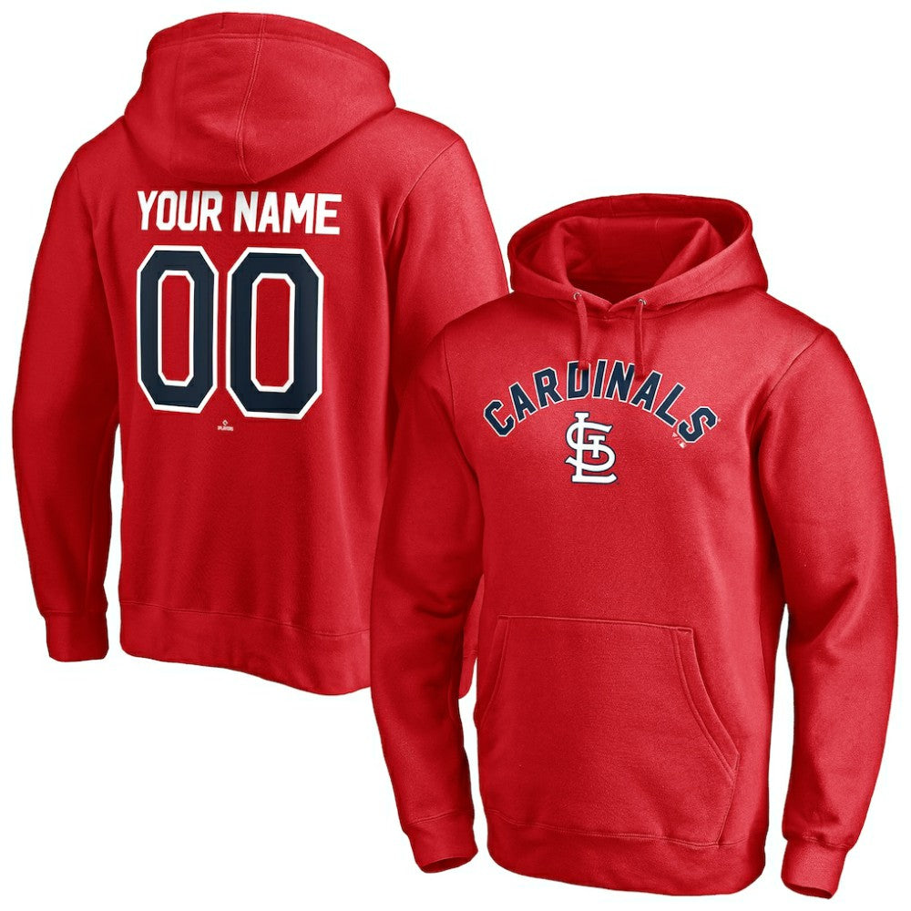 St. Louis Cardinals Personalized Winning Streak Name & Number Pullover Hoodie - Red