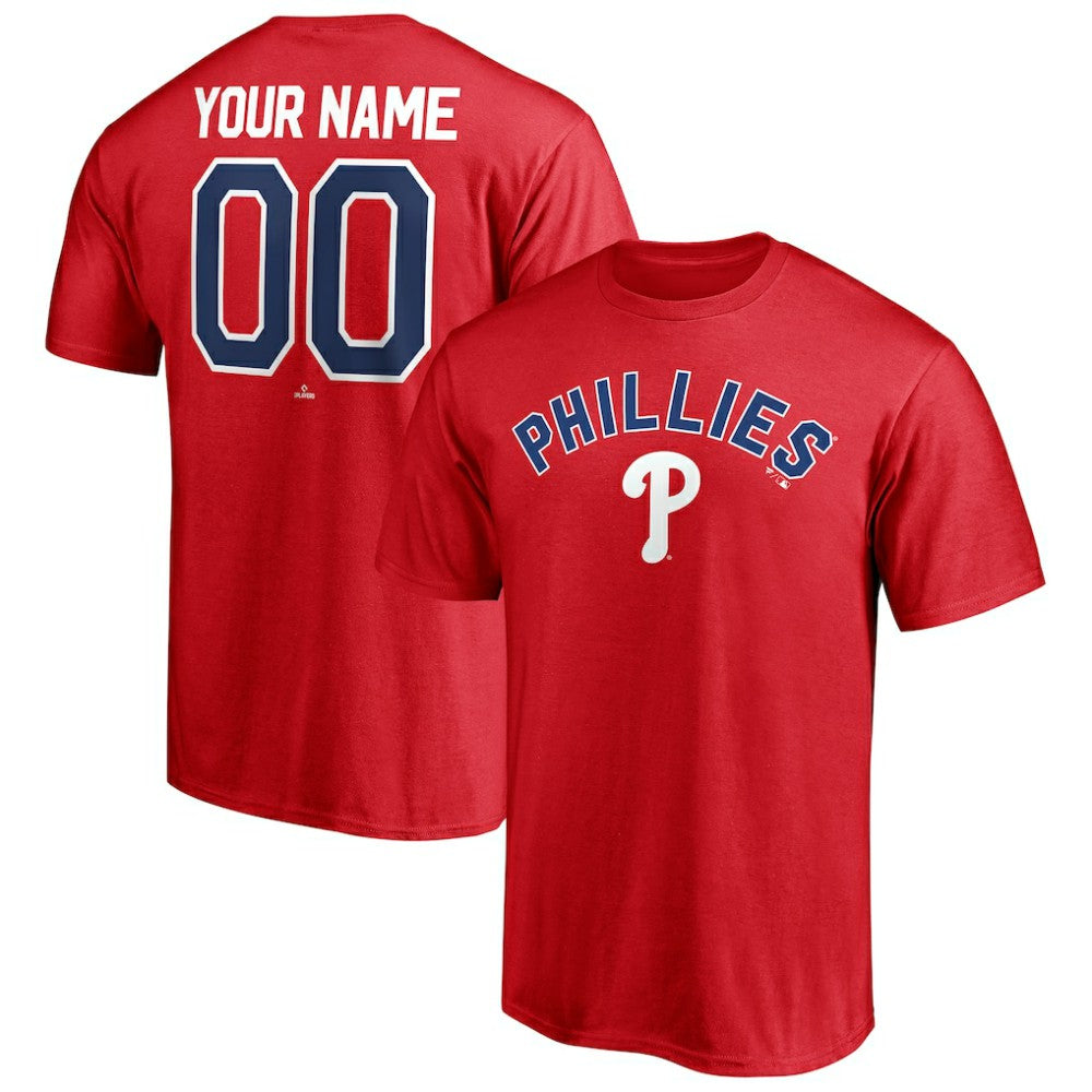 Philadelphia Phillies Personalized Team Winning Streak Name & Number T-Shirt - Red