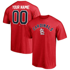 St. Louis Cardinals Personalized Team Winning Streak Name & Number T-Shirt - Red