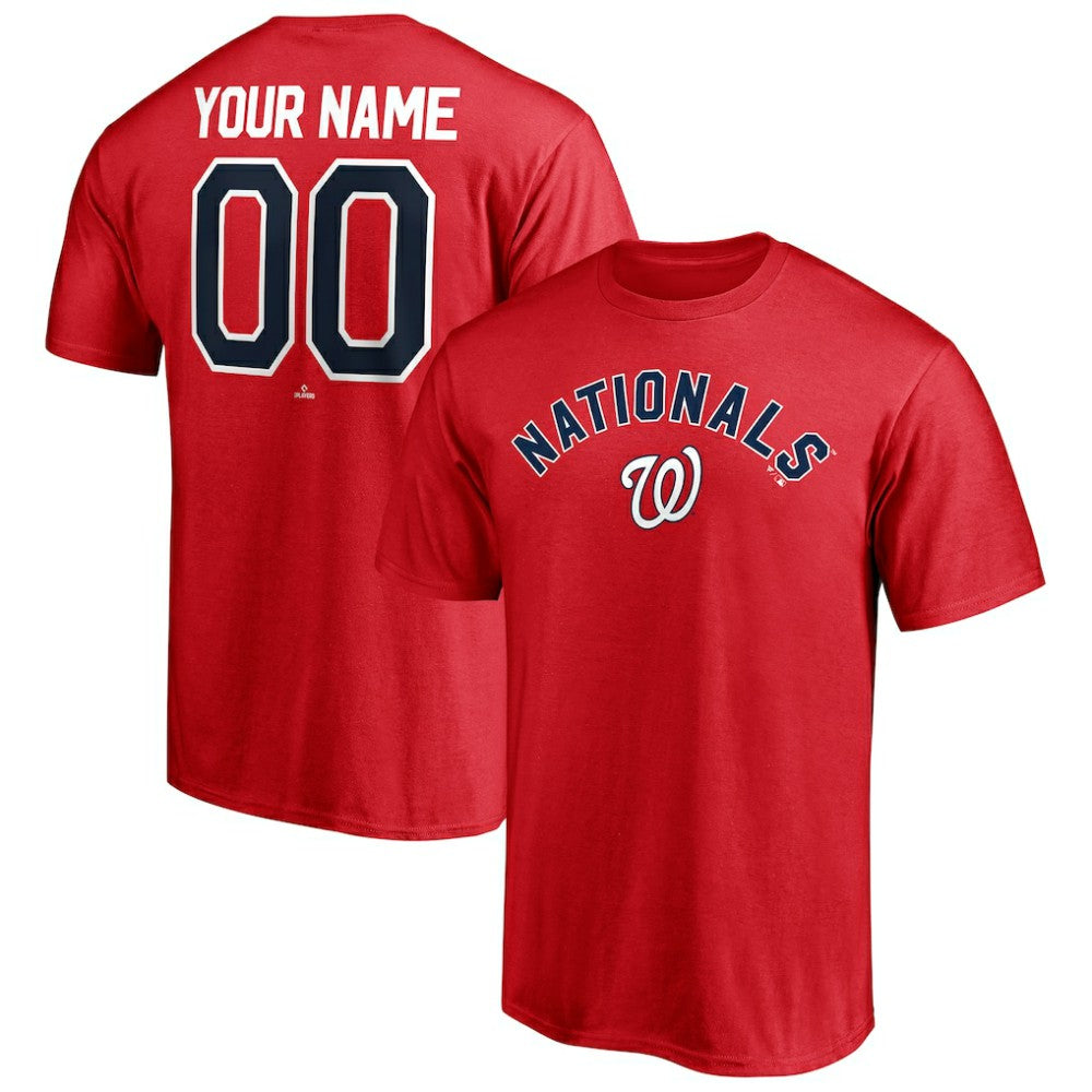 Washington Nationals Personalized Team Winning Streak Name & Number T-Shirt - Red