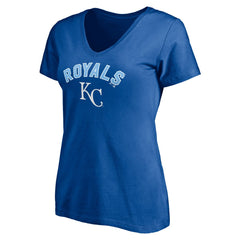 Kansas City Royals Women's Personalized Winning Streak Name & Number V-Neck T-Shirt - Royal