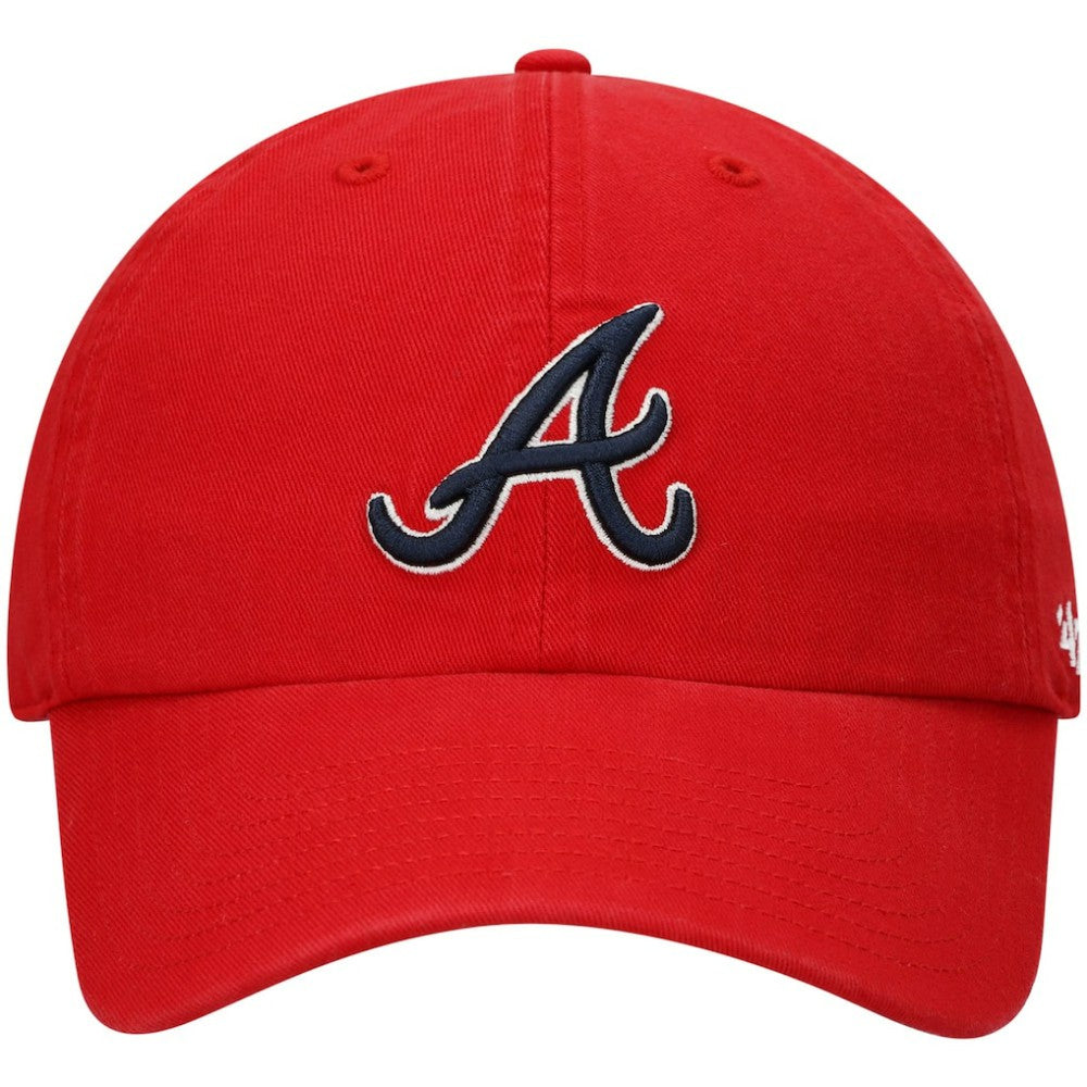 Atlanta Braves Clean Up Adjustable Hat - Red | 47 brand