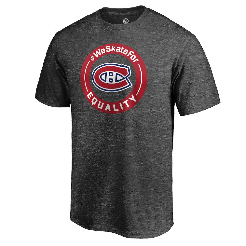 Montreal Canadiens #WeSkateFor T-Shirt Heather Gray