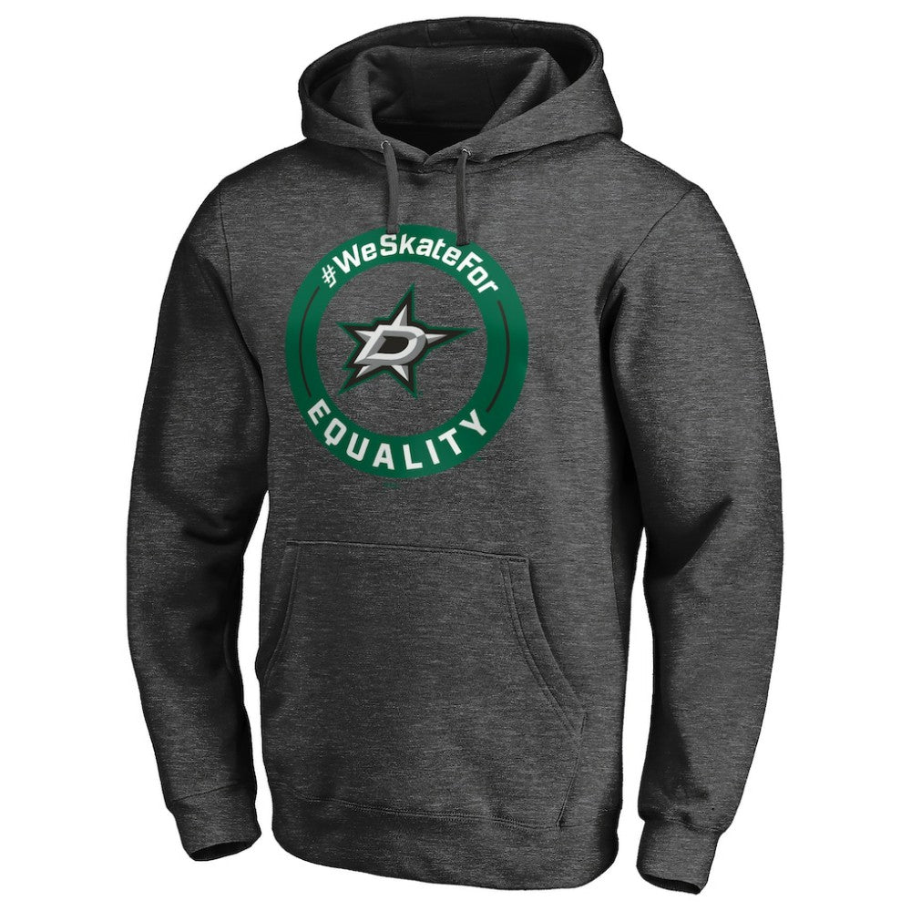 Dallas Stars #WeSkateFor Pullover Hoodie Heather Gray