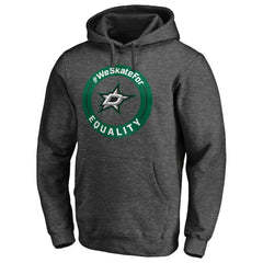 Dallas Stars #WeSkateFor Pullover Hoodie Heather Gray