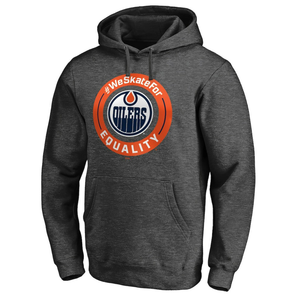 Edmonton Oilers #WeSkateFor Pullover Hoodie Heather Gray