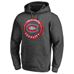 Montreal Canadiens #WeSkateFor Pullover Hoodie Heather Gray