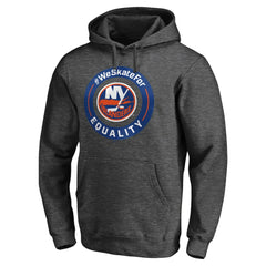 New York Islanders #WeSkateFor Pullover Hoodie Heather Gray