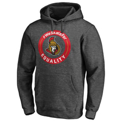 Ottawa Senators #WeSkateFor Pullover Hoodie Heather Gray
