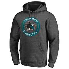 San Jose Sharks #WeSkateFor Pullover Hoodie Heather Gray