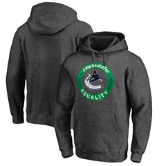 Vancouver Canucks #WeSkateFor Pullover Hoodie Heather Gray